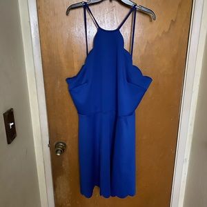 Scallop blue dress